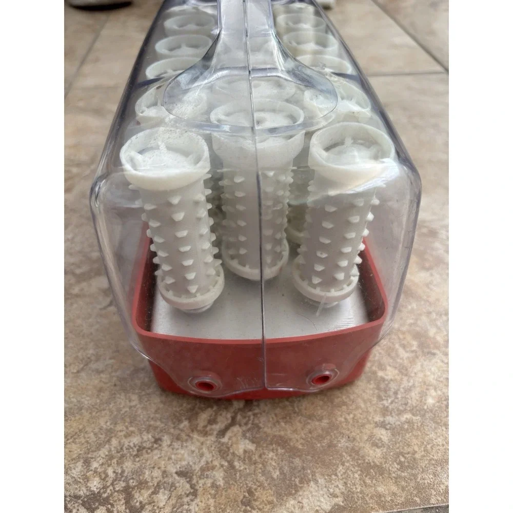 Remington Electric Hot Rollers Set w/ Plastic Carry Case, Red Base White Rollers